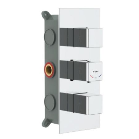 Смеситель для ванны и душа Raglo R02 R02.263 встраиваемый в стену хром с термостатом