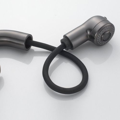 Смеситель Raffine F291T на раковину оружейная сталь - фото 5