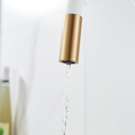Смеситель для кухни Shevanik S668G на мойку золото/бежевый