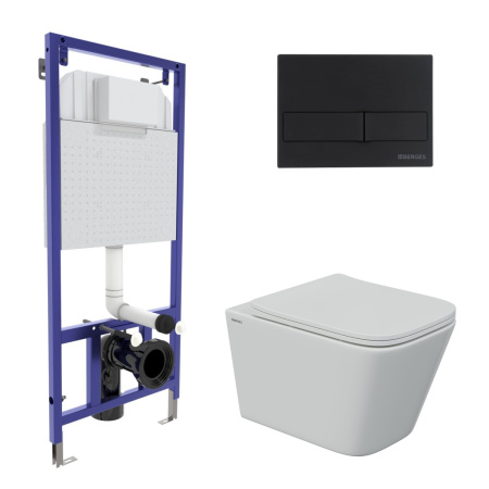 Комплект унитаз с инталляцией и клавишей смыва Berges NOVUM 043243