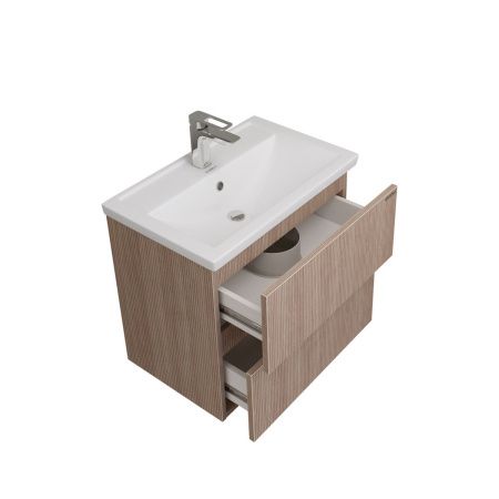 Тумба под раковину Grossman Юнит 2060171 60х40 подвесная цвет коричневый