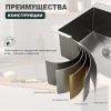 Кухонная мойка Splenka S701.5050.05 50х50 цвет серый поверхность матовая
