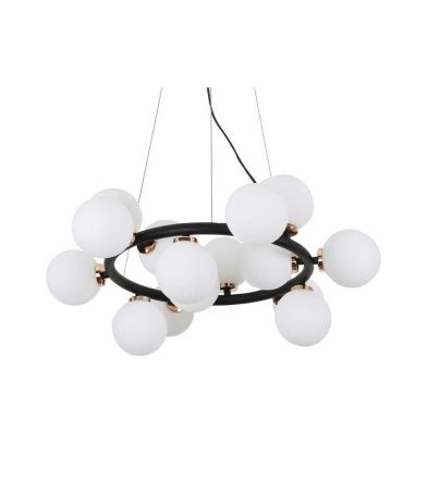 Люстра подвесная Lumina Deco Marsiada (Марсиада) LDP 6033-15 BK+GD