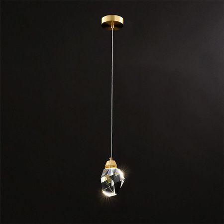 Светильник подвесной Delight Collection Crystal rock II (Црыстал роцк ИИ) 9701P/1 brass
