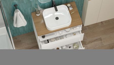 Столешница Velvex KLAUFS st.KLA.80 дуб французский 80х50 накладная цвет дерево