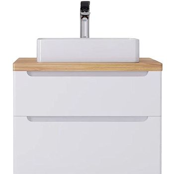 Тумба под раковину Jorno WOOD wood.01.80/P/W 80х50 подвесная цвет белый