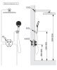 Душевая система AltroBagno Bilancia AltroBagnoBilancia040415Ni встраиваемая в стену