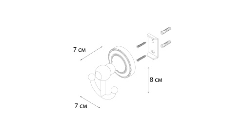 Крючок для ванной Fixsen Style FX-41105A - фото 3