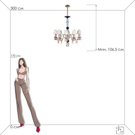 Люстра подвесная Loft It Grace 10203/10 Mult