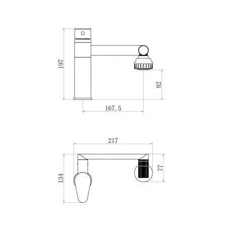 Смеситель для кухни Fashun A4017-8 на мойку белый