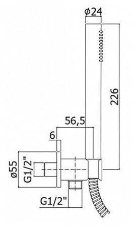 Душевой гарнитур Paffoni Master ZDUP094NO настенный черный
