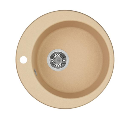 Кухонная мойка Aquaton Иверия 1A711032IV260 48х48 цвет бежевый поверхность матовая