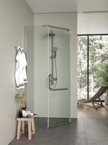 Душевой уголок Agger A03-090TCR/G 85х85 стекло прозрачное профиль хром без поддона - фото 4