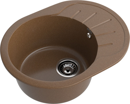 Кухонная мойка Granfest Rondo R-580L терракот 58х45 цвет коричневый поверхность матовая
