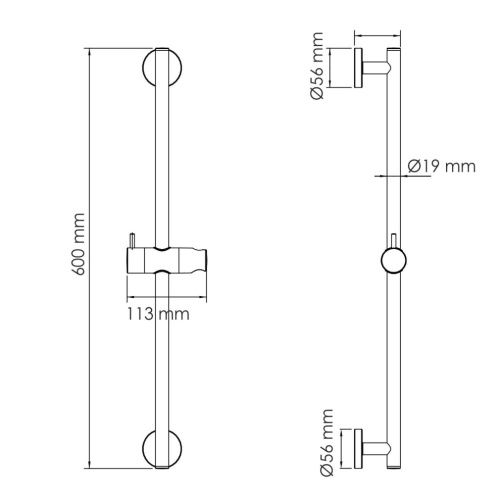 Душевая штанга WasserKRAFT  A317 черный - фото 3