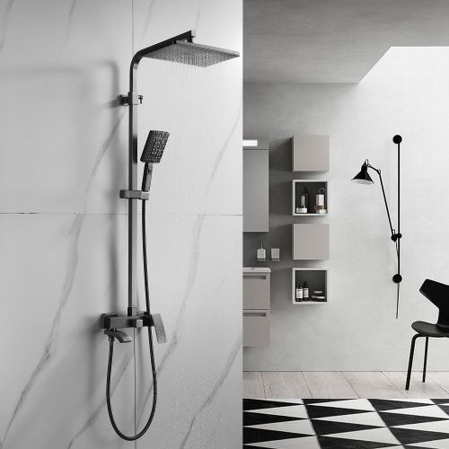 Душевая стойка Rose R1556T настенная цвет пепельный - фото 4