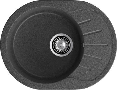 Кухонная мойка Granfest Rondo R-580L графит 58х45 цвет графит поверхность матовая