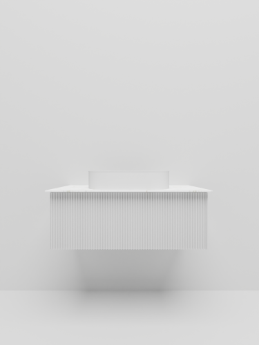 Тумба со столешницей La Fenice TERRA NFNC-01-TER-B-100-3-GG 102х37х47 подвесная цвет белый - фото 2