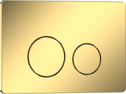 Клавиша смыва механическая Iberica Blanca INOX-O IB.B081.006.002 цвет желтый - фото 2