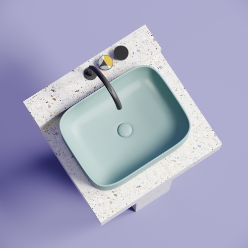 Раковина Ceramica Nova ELEMENT 51 см CN6052MLG накладная цвет зеленый матовый - фото 4