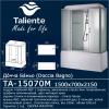 Душевой бокс Taliente  TA-15070M 150х70 стекло рифленое профиль хром