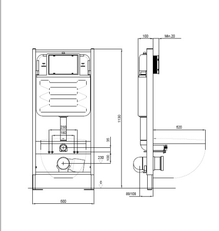 Сет унитаз + инсталляция Aquatek SET AQUATEK ПОЛАРИС-024 4в1