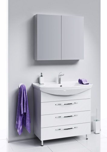 Тумба под раковину Aqwella Y Agr.01.07/3 72х33х82 напольная цвет белый - фото 2