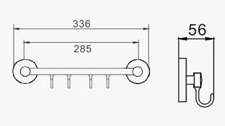 Крючок D-Lin D288111-4