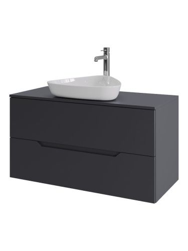 Тумба с раковиной Orange Line Li-100TugMDF+B07-500W 100х50 цвет серый