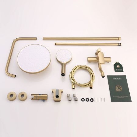 Душевая стойка Splenka S50.24.03 настенная цвет золото