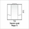 Зеркало-шкаф Corozo Мирра SD-00001516 80х80 подвесной цвет белый
