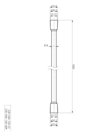 Душевой шланг Cezares CZR CZR-FMD-150-01 хром
