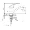 Смеситель Haiba HB21 HB4521-2 на раковину хром