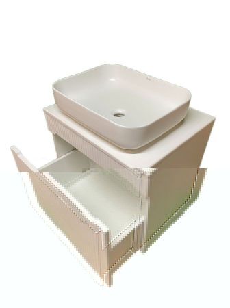 Тумба с раковиной Sintesi STL.W7025_SIN-LVB-APP-409 60х60 подвесная цвет белый