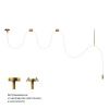 Светильник потолочный Loft It Thread 10388B Brass