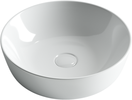 Раковина из сантехнического фарфора Ceramica Nova ELEMENT CN6013 40х40 накладная цвет белый без отверстий под смеситель