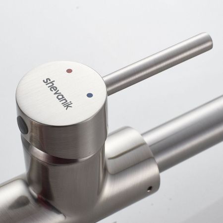 Смеситель для кухни Shevanik S128L на мойку сатин