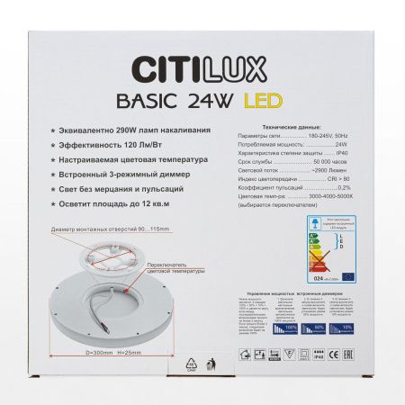 Светильник потолочный Citilux Бейсик CL738242V