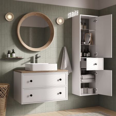 Шкаф-пенал Iddis Torr TOR40W0i97 40х150 подвесной цвет белый