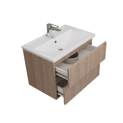 Тумба под раковину Grossman Юнит 2070131 66х45х53 подвесная цвет кадена вуд - фото 5