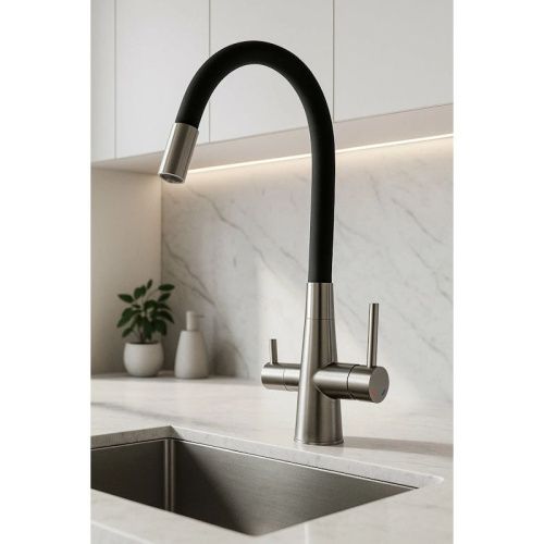 Смеситель для кухни Esko Kitchen CL03GMB на мойку вороненая сталь - фото 4