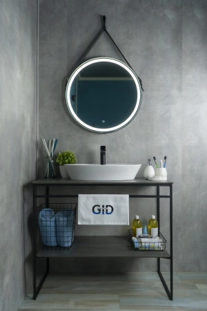 Раковина керамическая Gid Lago 51142 60х40 накладная цвет белый 1 отверстие под смеситель