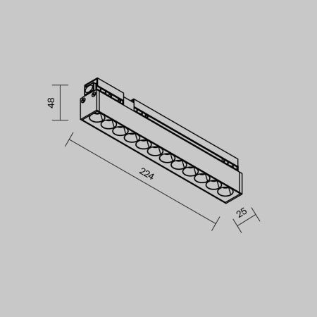 Уличный трековый светодиодный светильник Maytoni Outdoor Points O-TR02-2-S-12WB3K