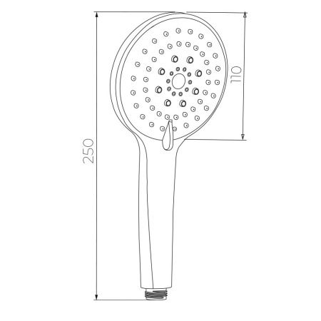 Душевая лейка WesnaArt LD033black цвет хром
