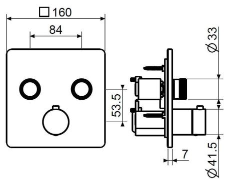 Смеситель для душа Plumberia Selection Psbox PSB2902CR встраиваемый в стену хром