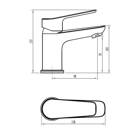 Смеситель Voda Storm STO26 на раковину хром