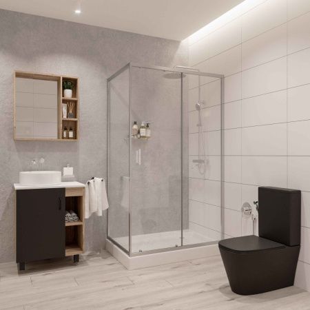 Душевой уголок Niagara Nova 661208123 120х80 стекло прозрачное профиль хром без поддона