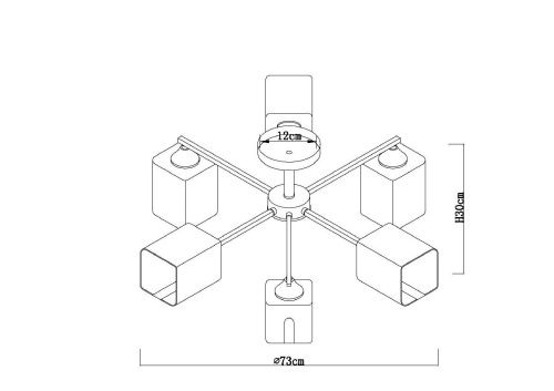 Люстра на штанге Arte Lamp Merci (Мерци) A4185PL-6BK - фото 3
