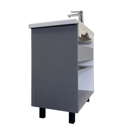 Тумба с раковиной Comforty Лима 00-00013686CF 70х50 напольная цвет черный