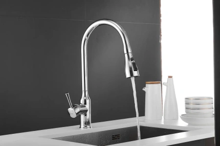 Смеситель для кухни Shevanik S163 на мойку хром